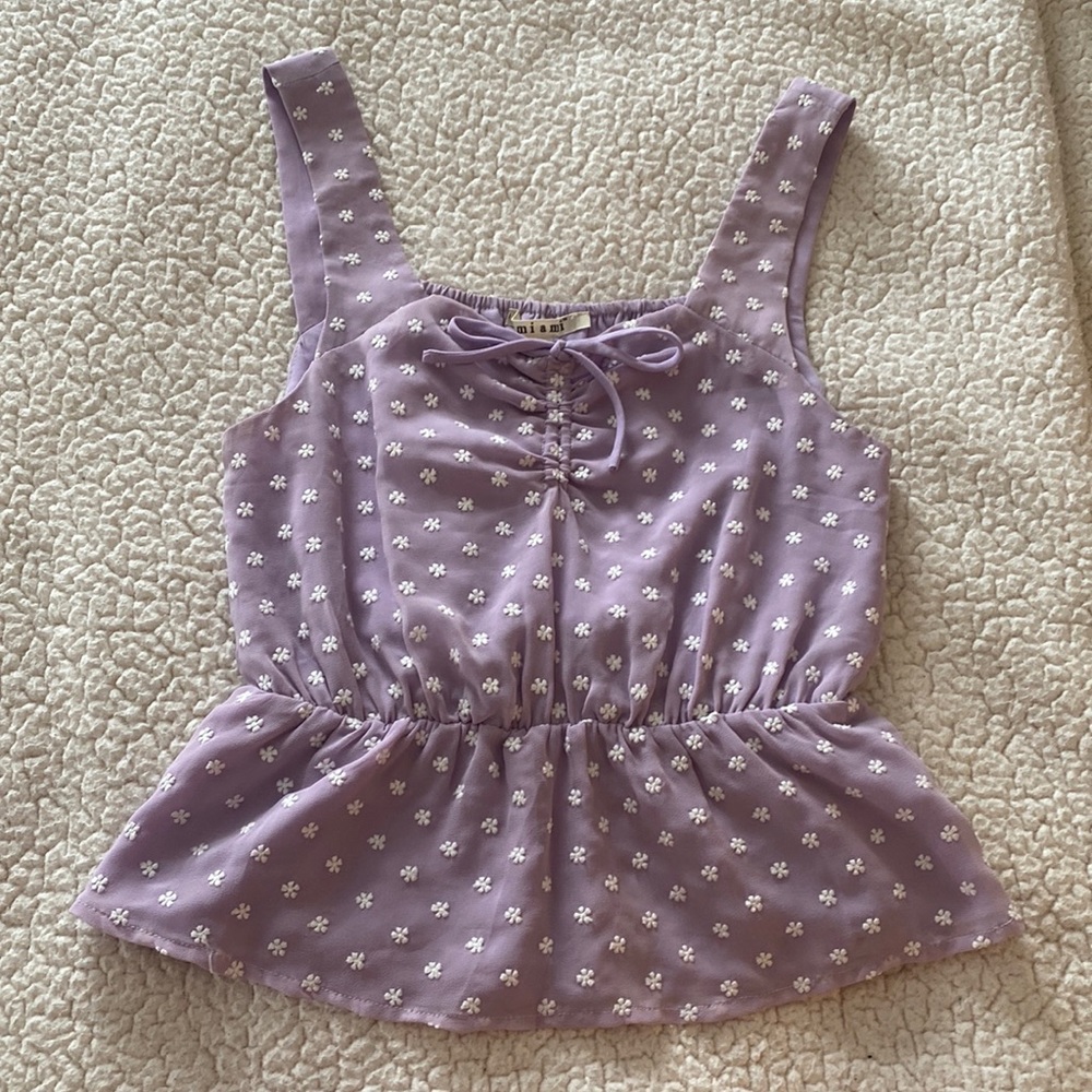Purple Floral Top